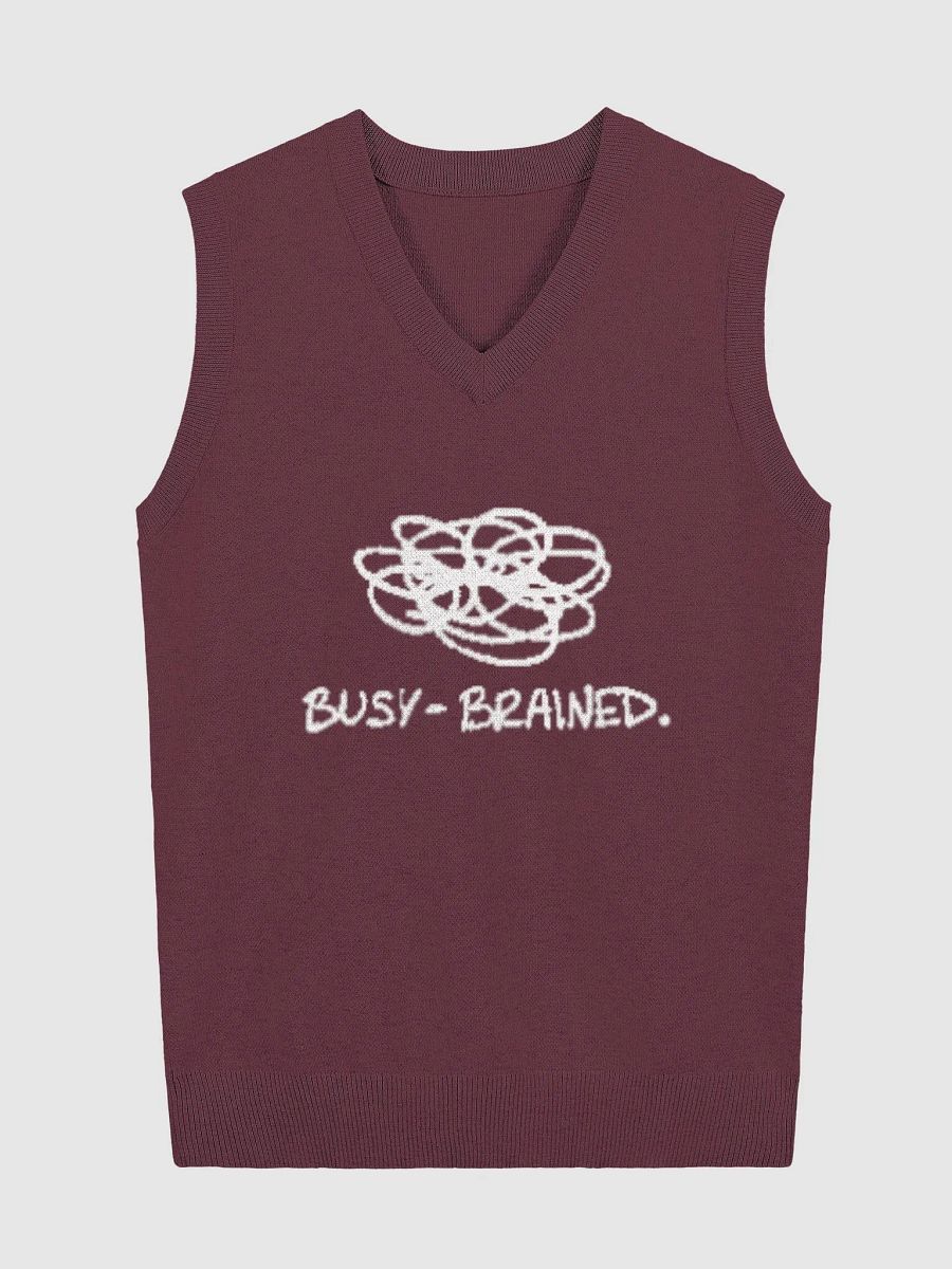 BUSY-BRAINED (maroon and white) knitwear vest product image (1)