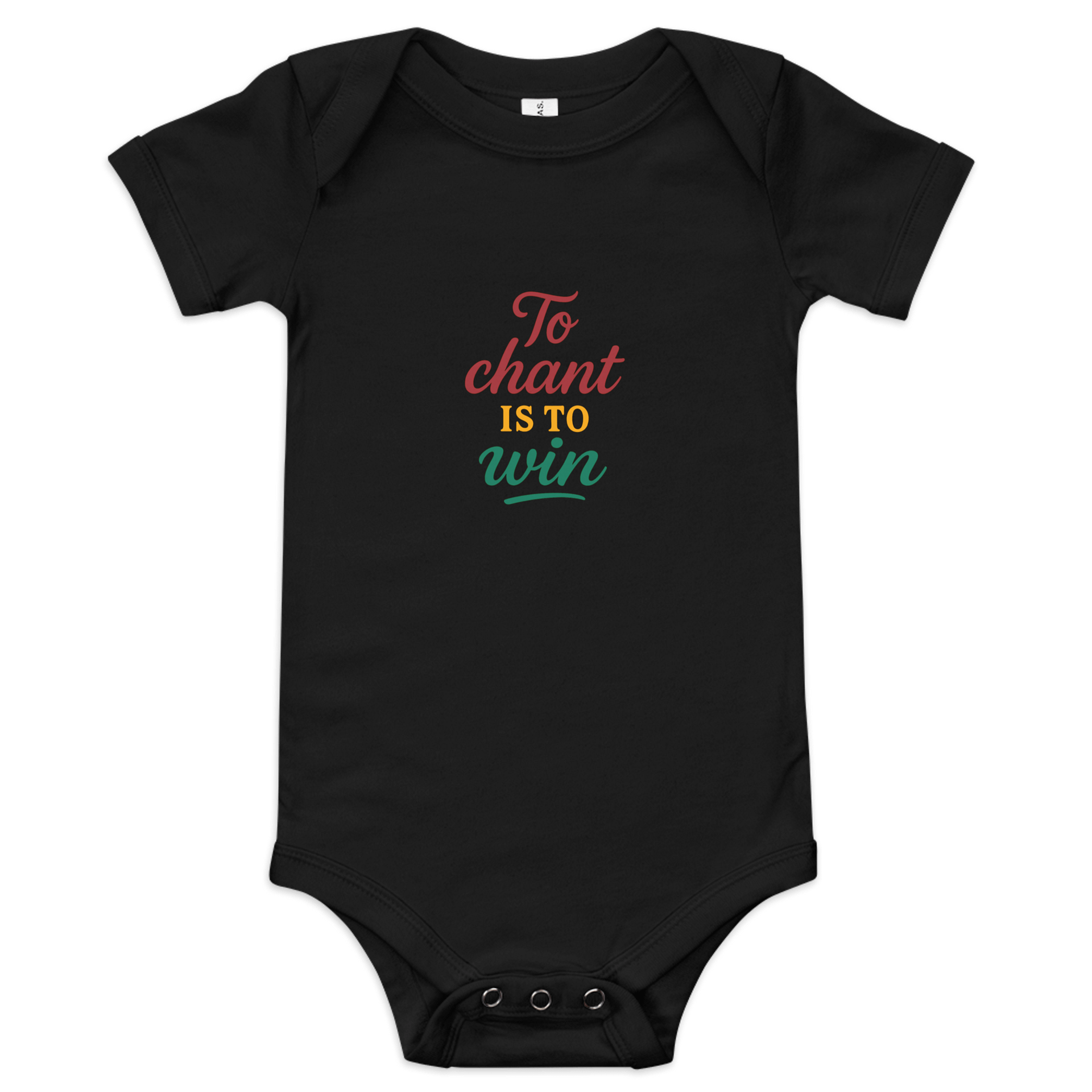 To Chant Is To Win – Nichiren Buddhism Baby Bodysuit | Bella+Canvas Soft Cotton Onesie product image (1)