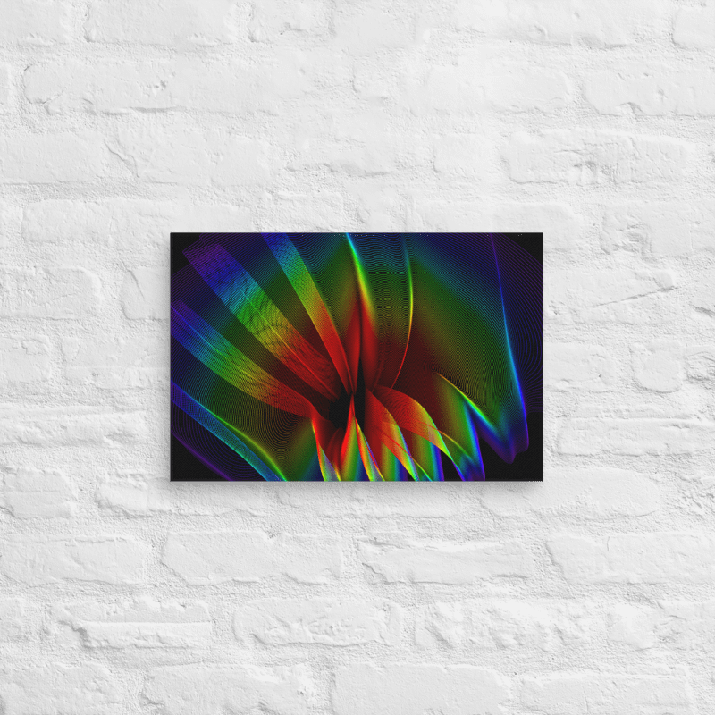 Sparse Spectral Spaceport Delta - Diffraction Curves Physics Art Canvas Print product image (3)