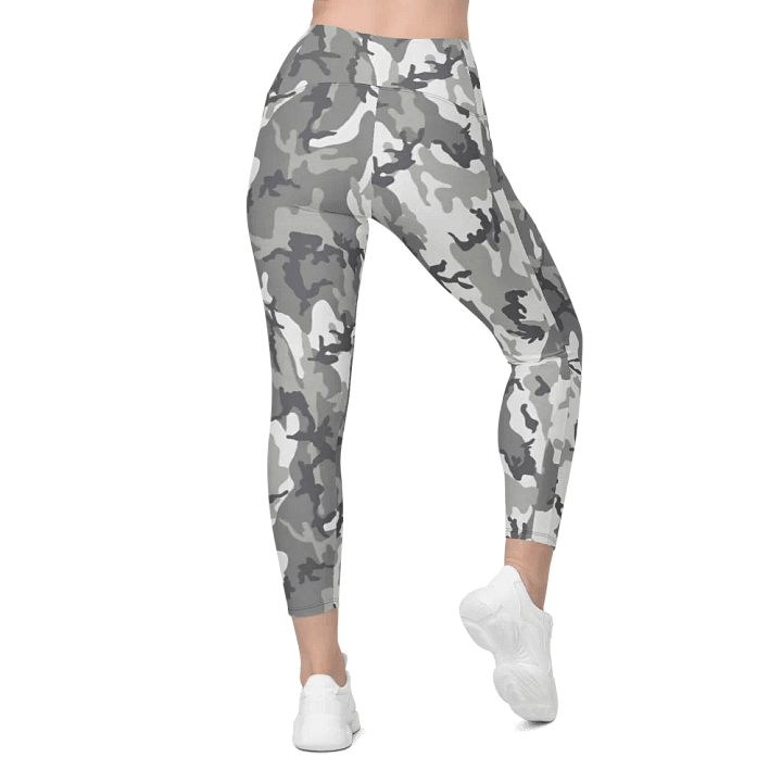 Gray Camo Leggings with Pockets product image (2)