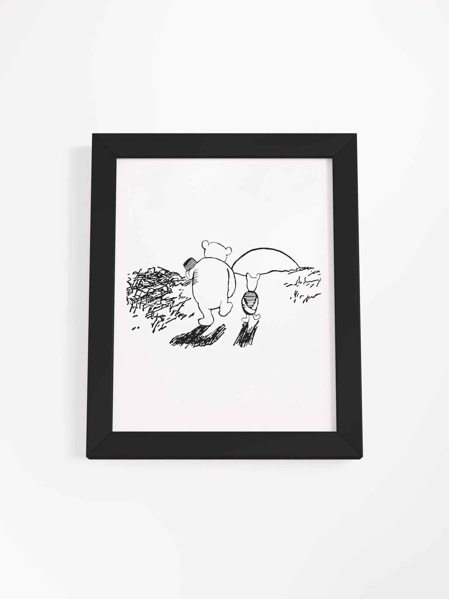 Pooh Bear and Piglet Walking and Sunset Framed Artwork product image (3)