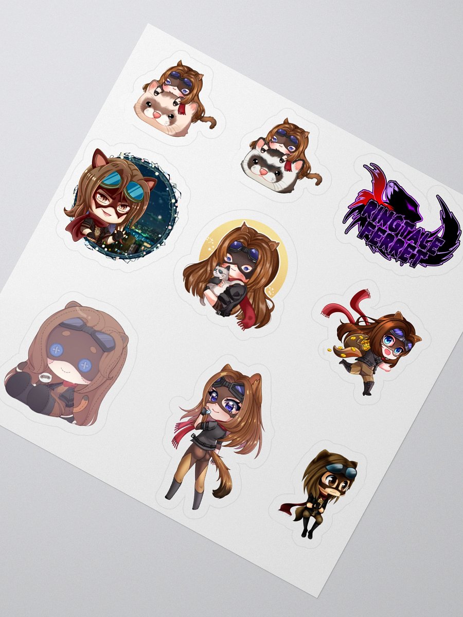 Ferret Chibi Sticker Set #1 product image (2)
