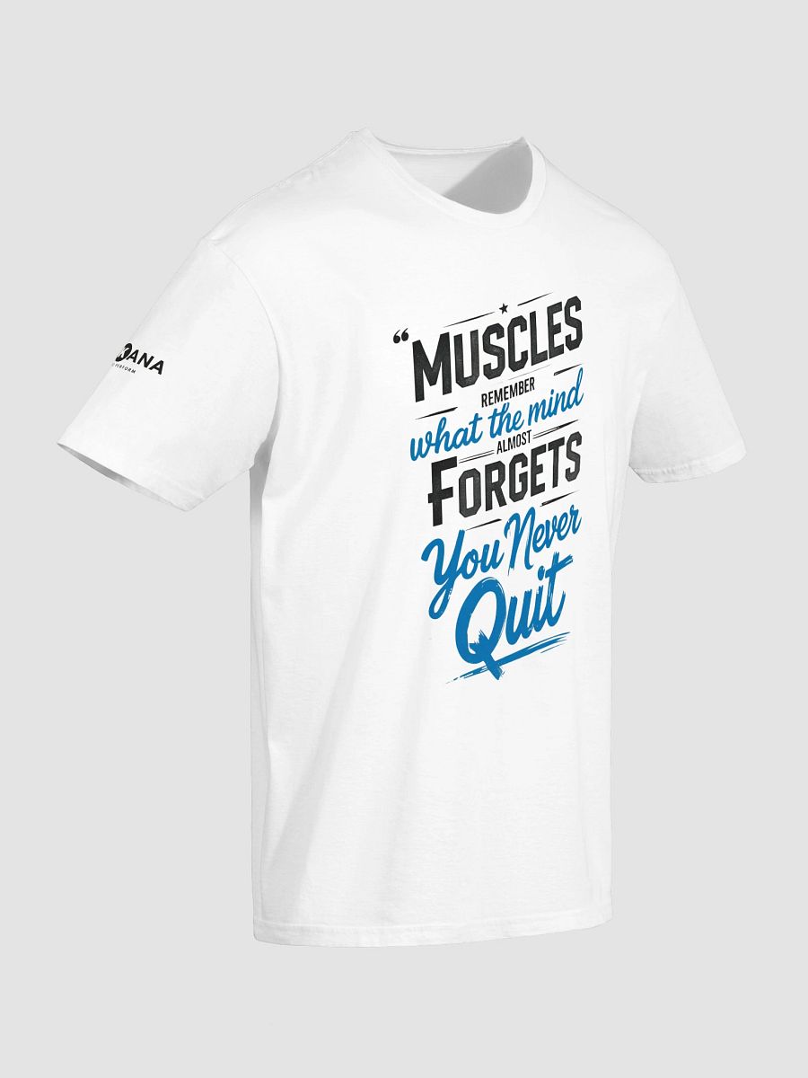 Muscle Memory Quote Tee – Motivational Gym Shirt product image (6)