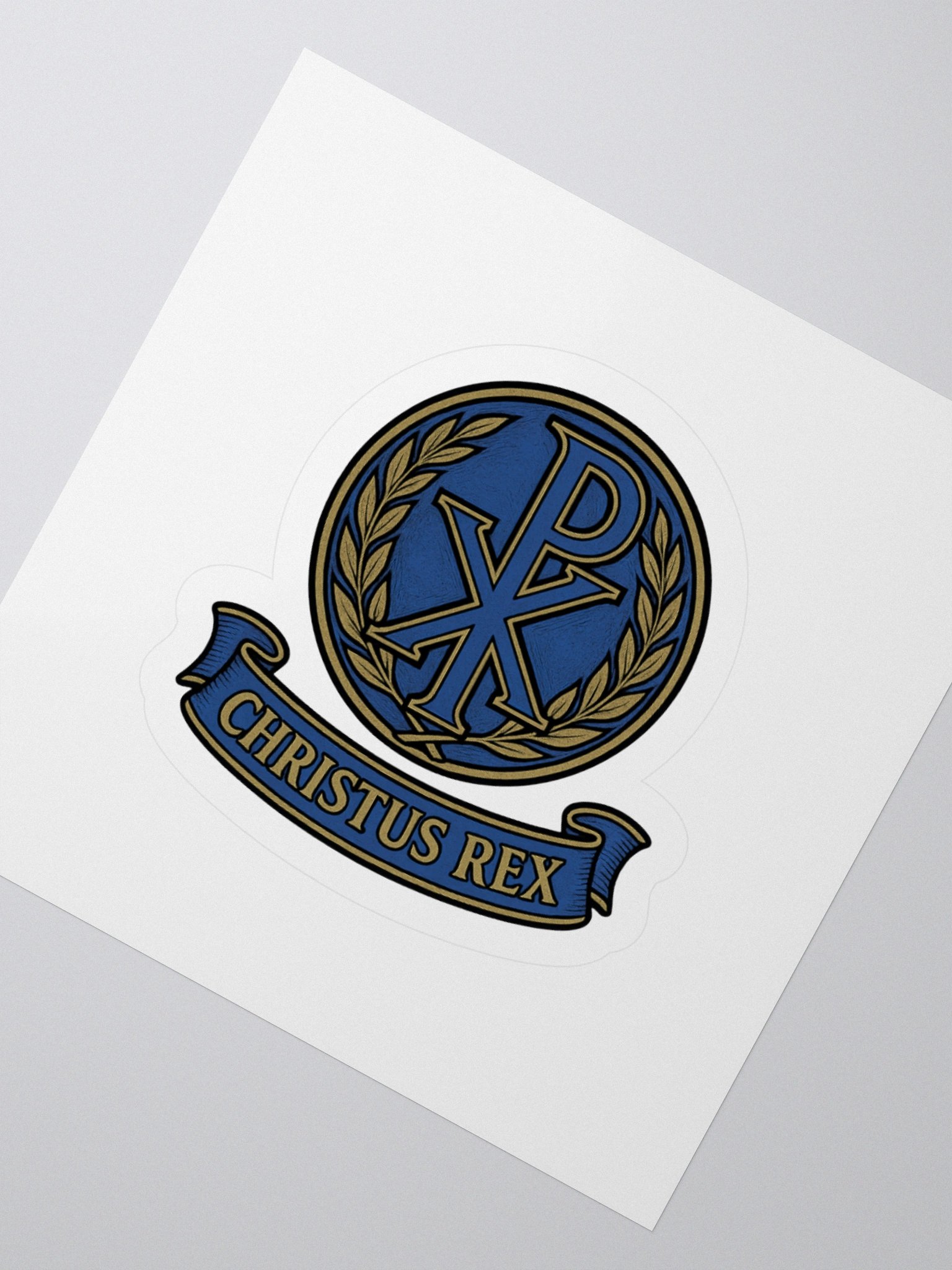 Chi-Rho sticker blue product image (2)