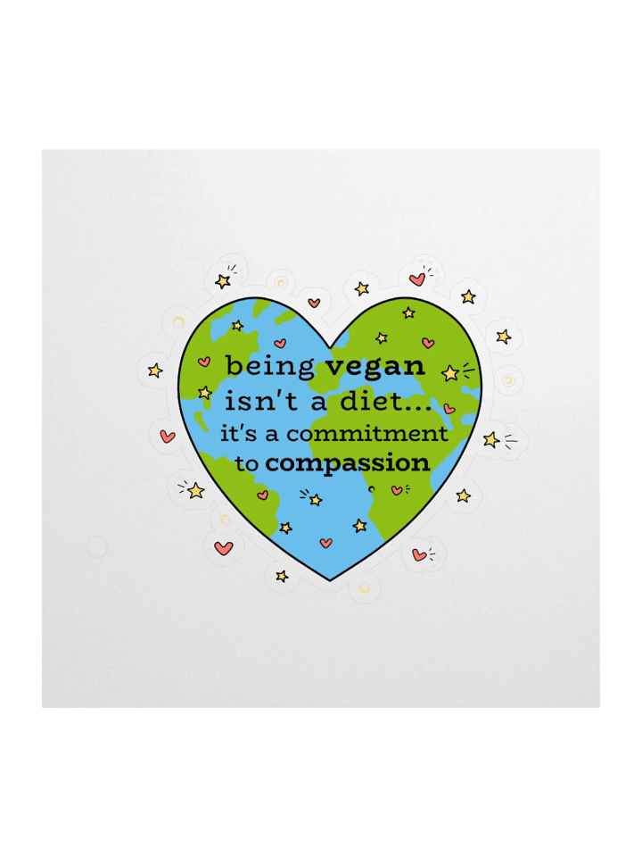 “Being Vegan is not a Diet” Fun Sticker product image (1)