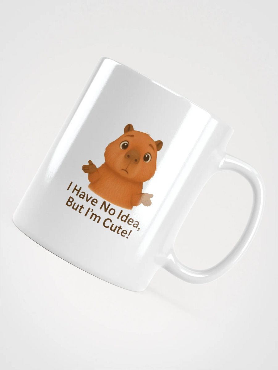 Puzzled Cutie Capybara White Glossy Mug product image (11)