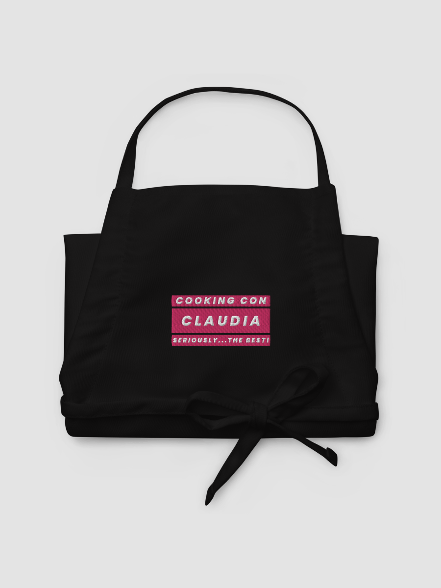 Cooking Con Claudia Embroidered Apron Seriously The Best!!! (Magenta) product image (3)
