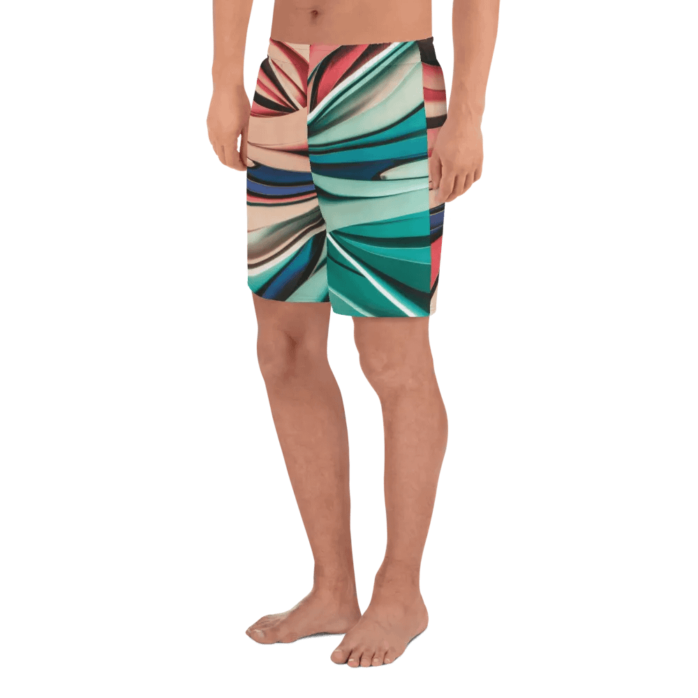 Abstract Geometric Athletic Long Shorts in Vibrant Colors (2XS-6XL) product image (6)