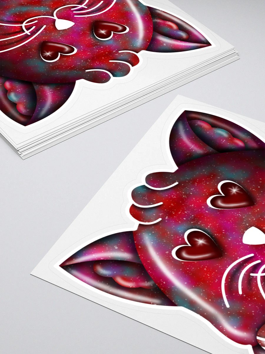 Red Galaxy Kitty Sticker product image (10)
