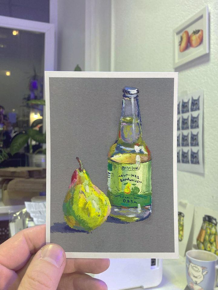 Pear and Lemonade postcard product image (1)