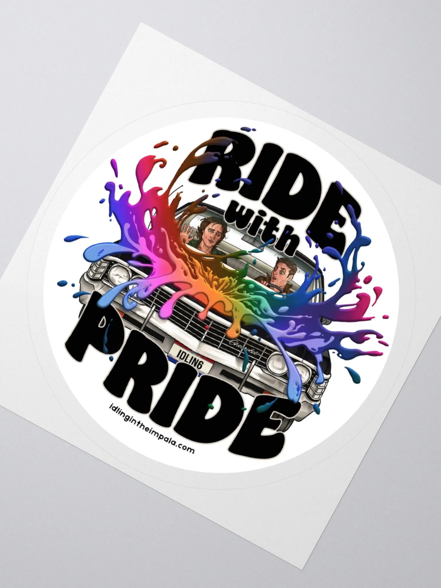 Ride with Pride Sticker - Circle product image (2)