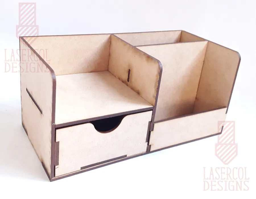 Desk Organizer with drawer - Laser Cut Files product image (7)