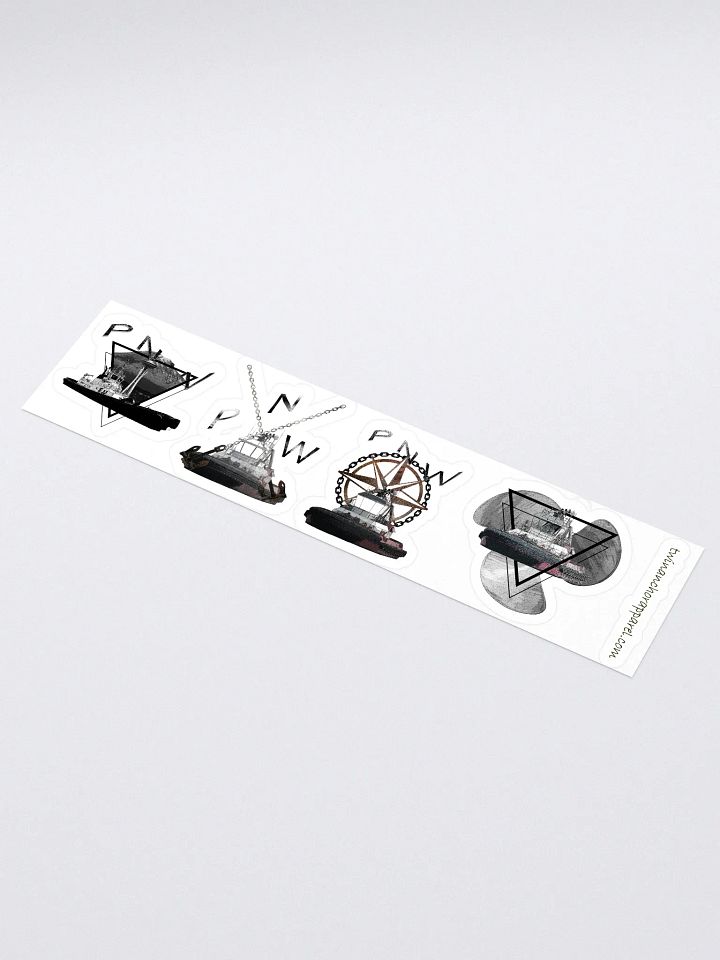 Mixed design Crowley Tug sticker sheet (sheet size 15" x 3.75") Cut Stickers product image (1)
