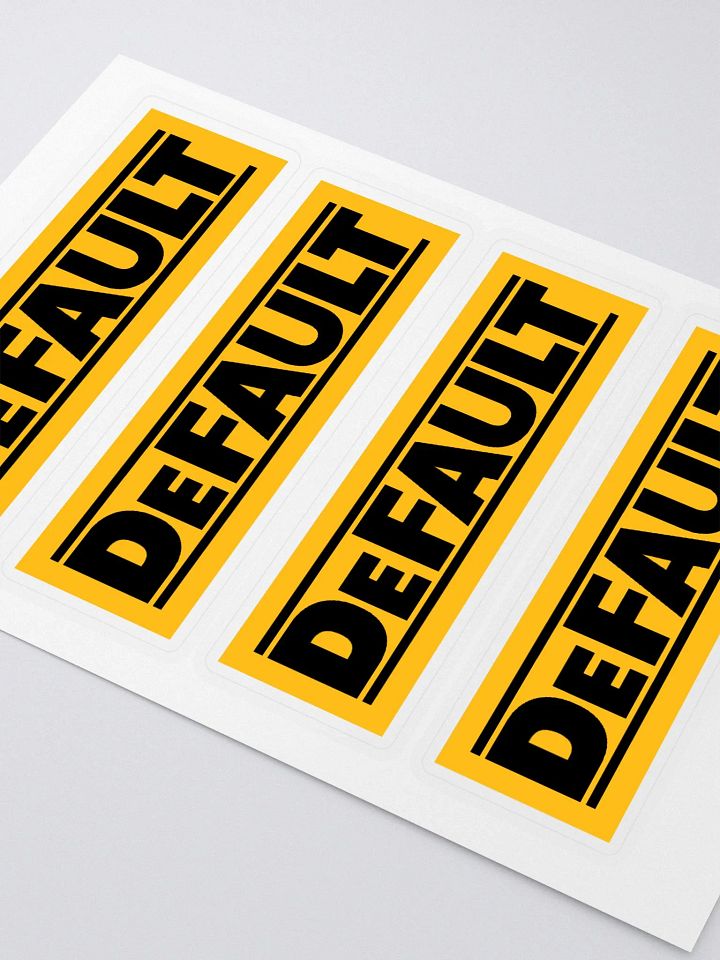 DeWalt DeFault Kiss Cut Sticker Sheet with Background product image (2)