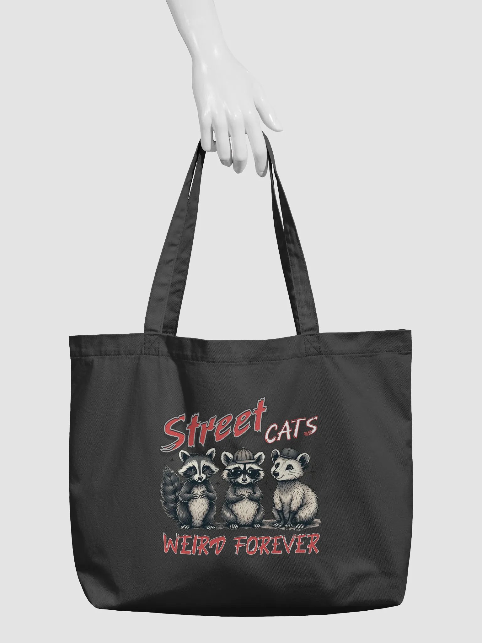 Street Cats Weird Forever Raccoon Tote Bag product image (3)