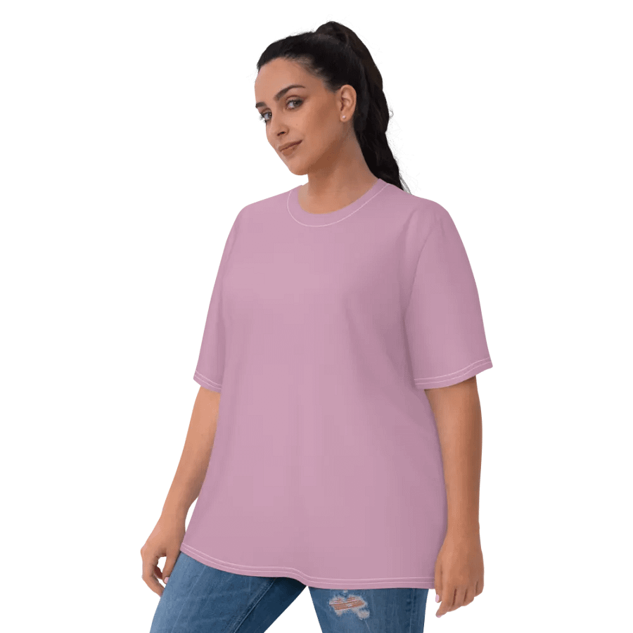 Plain Lilac Purple Soft Summer Women's Crewneck Polyester Heavyweight Premium T-Shirt by Treasure Pie product image (5)