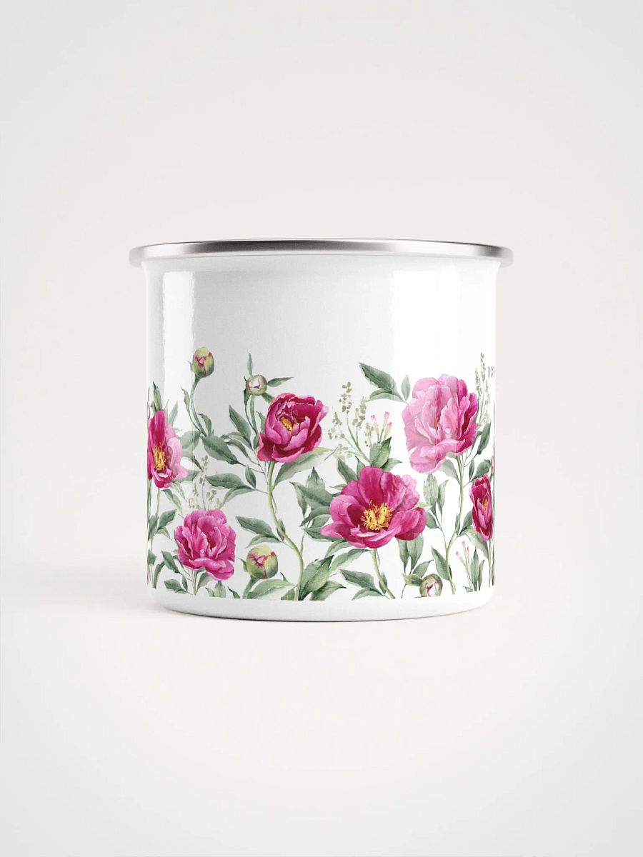 Peony White Enamel Camping Mug product image (2)