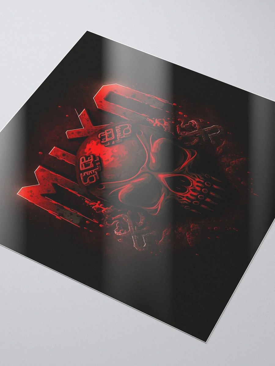 Mixo Dark Red Skull Sticker product image (3)