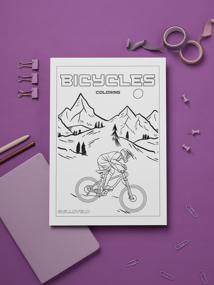 FREE PRINTABLE BICYCLE COLORING PAGE product image (4)