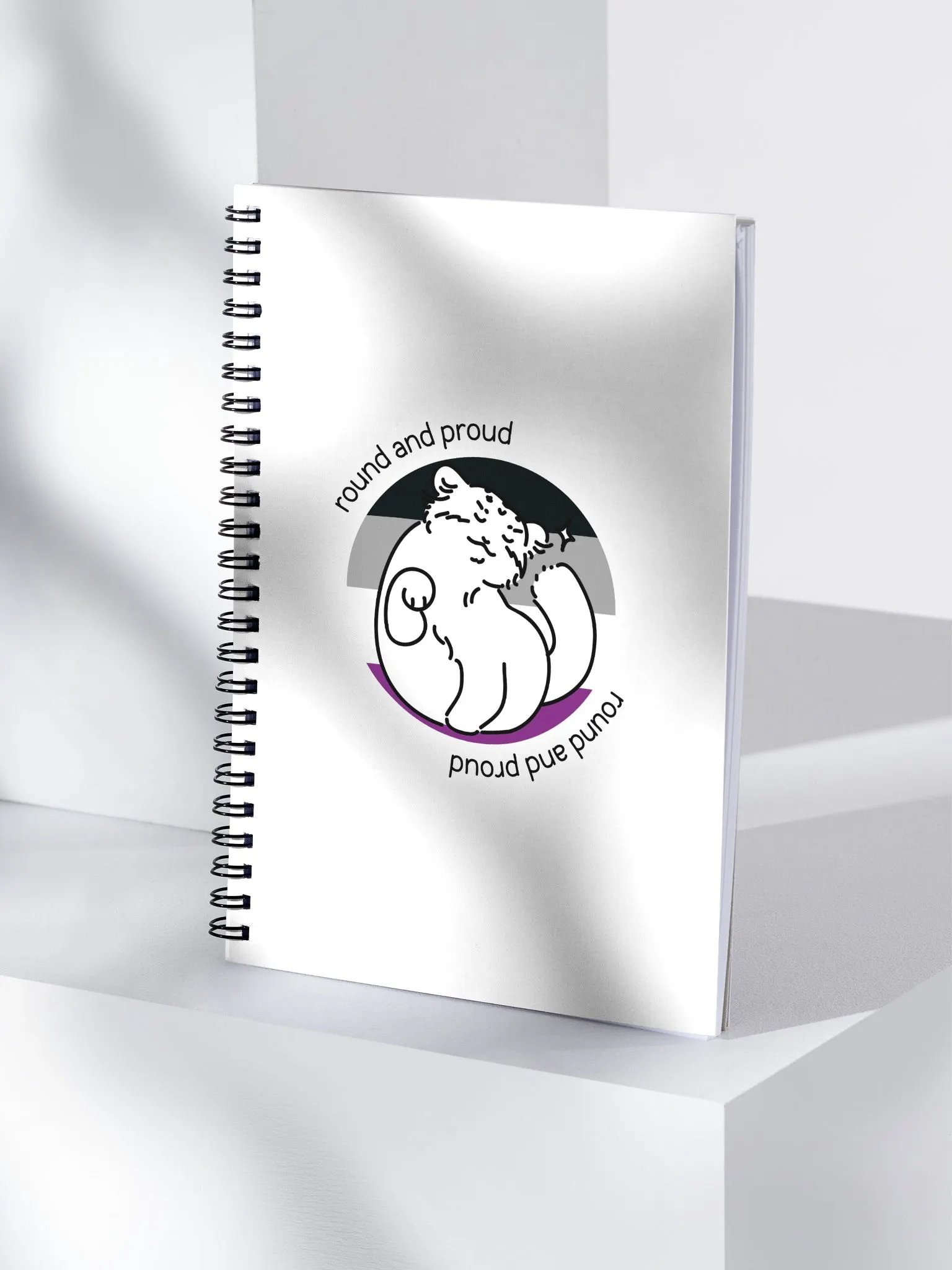 Round and Proud Manul Asexual Version - Spiral Notebook product image (4)
