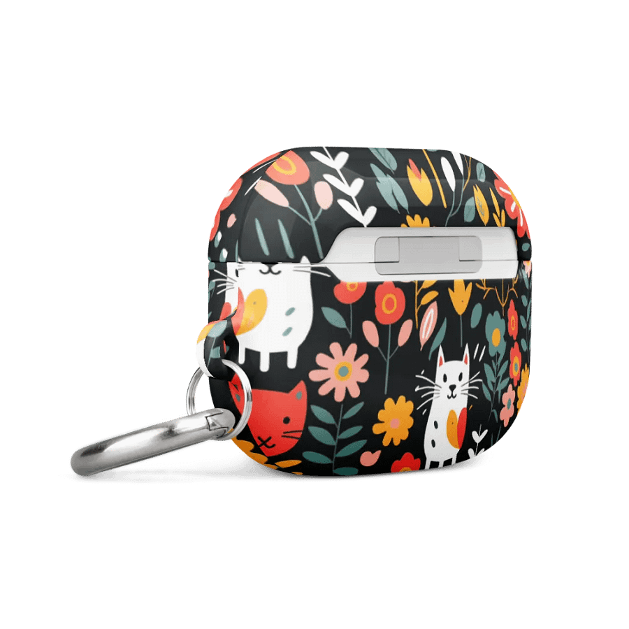 Whimsical Feline Garden All-Over Print AirPods® Case product image (4)