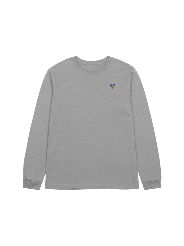 Rainbow Heart Bella+Canvas Supersoft Long Sleeve T-Shirt product image (1)