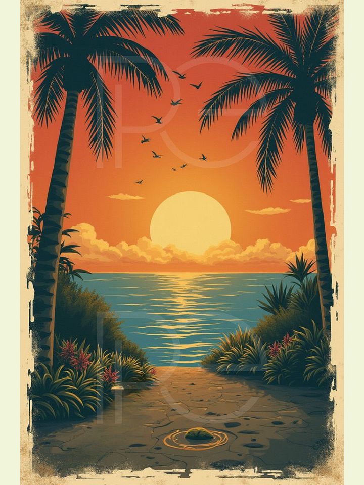 Tropical Sunset Bliss - 12x18 product image (1)