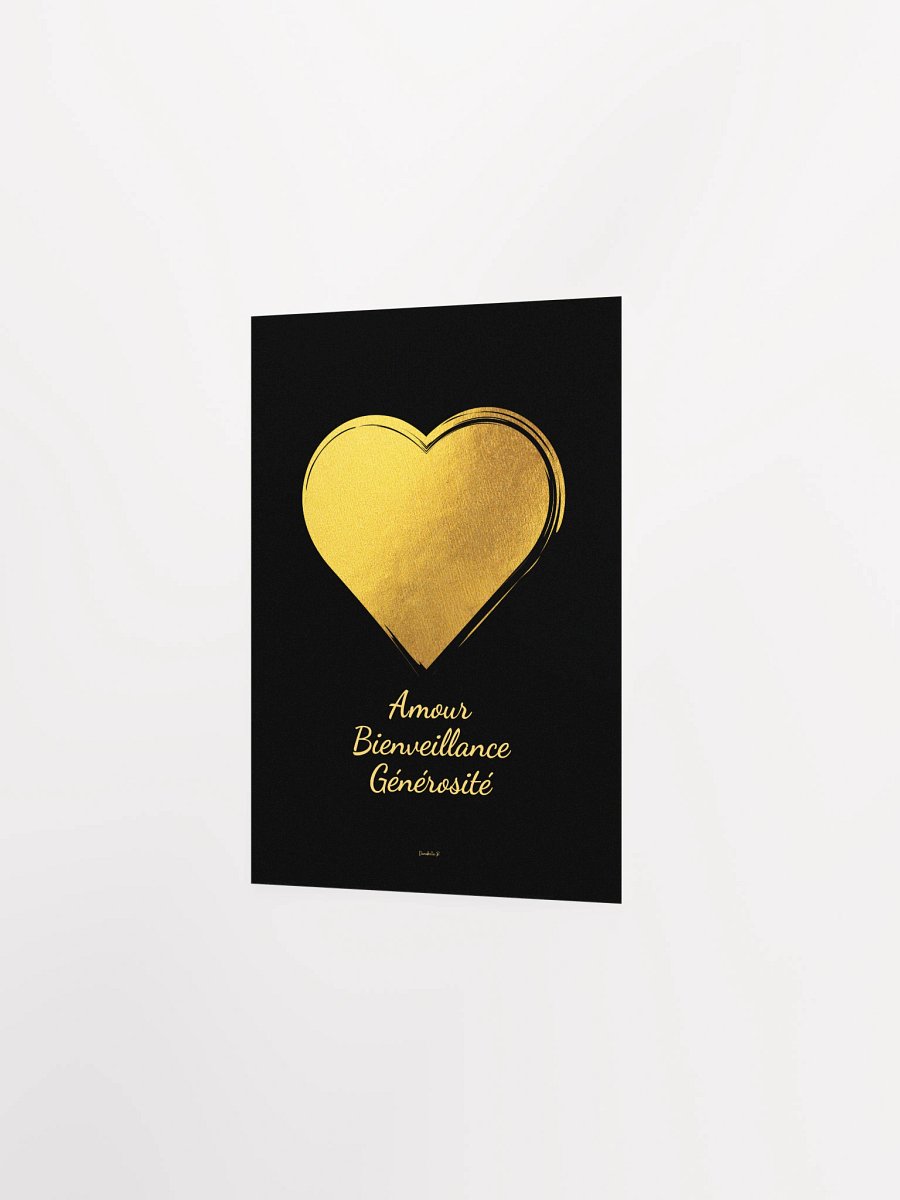 Poster Artistique Symbole Doré - Coeur - Cadeau Déco Symbolique product image (4)