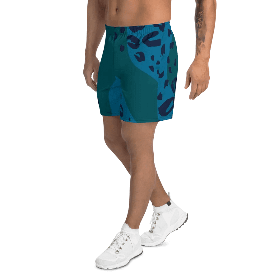 Flowing Blue Leopard Athletic Shorts product image (3)