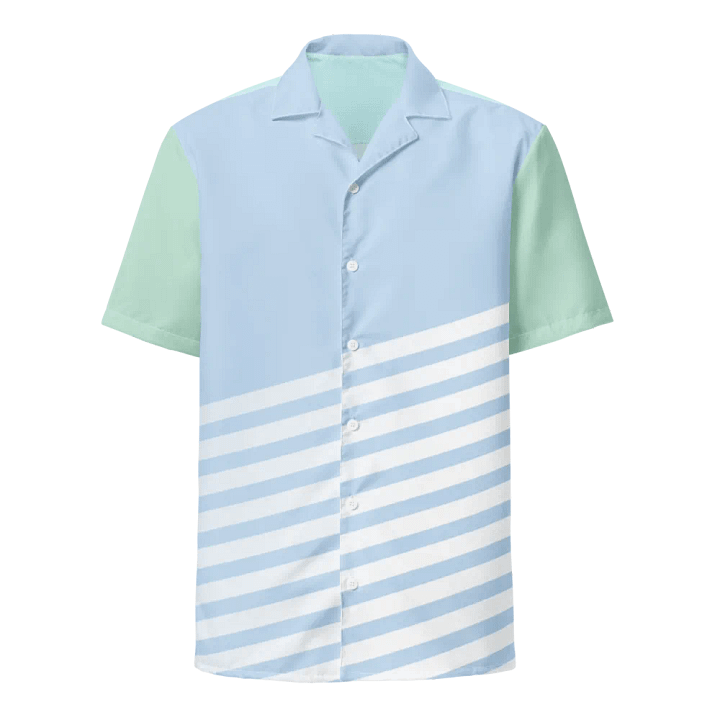 Breezy Blue Geometric Button-Down Shirt product image (1)