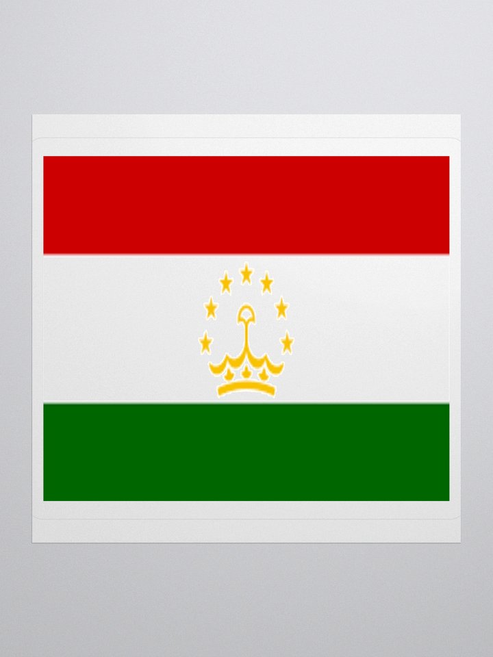 Exclusive Tajikistan Flag Kiss-Cut Stickers - High-Quality Vinyl, Multiple Sizes product image (1)