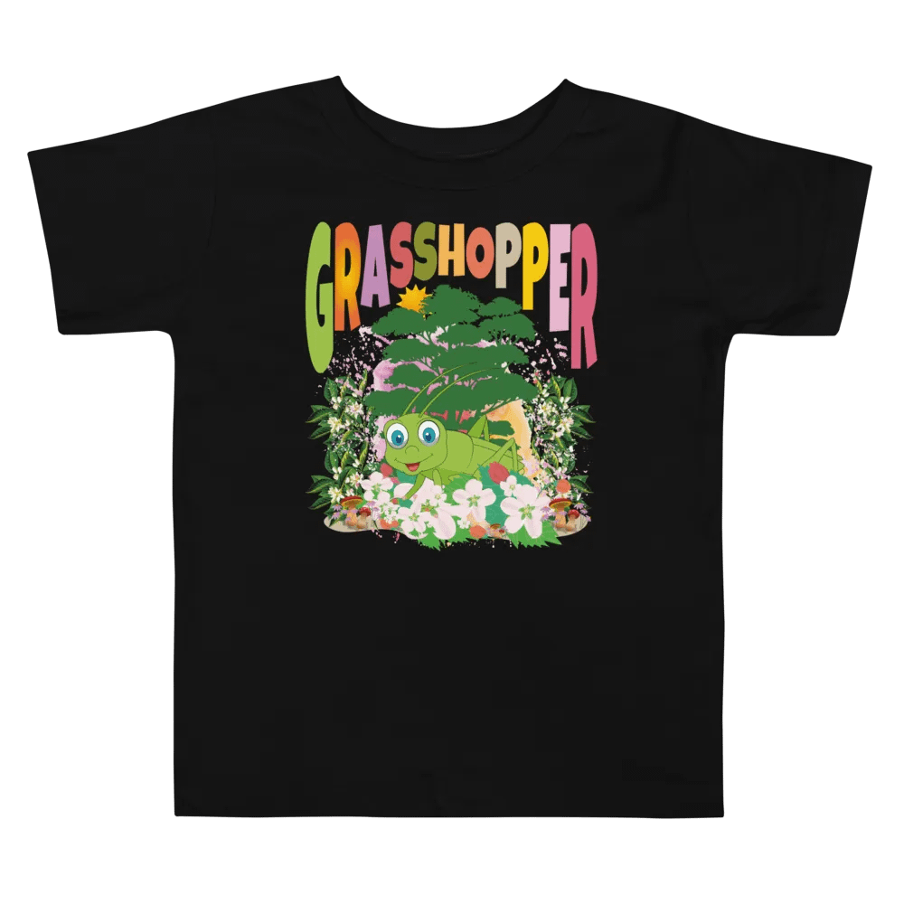 Grasshopper Colorful Funny Cute Bella + Canvas Toddler T-Shirt – Funny Shirt for Kids product image (6)