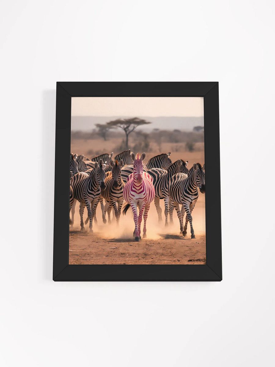 Stand Out Zebra Framed Poster product image (2)