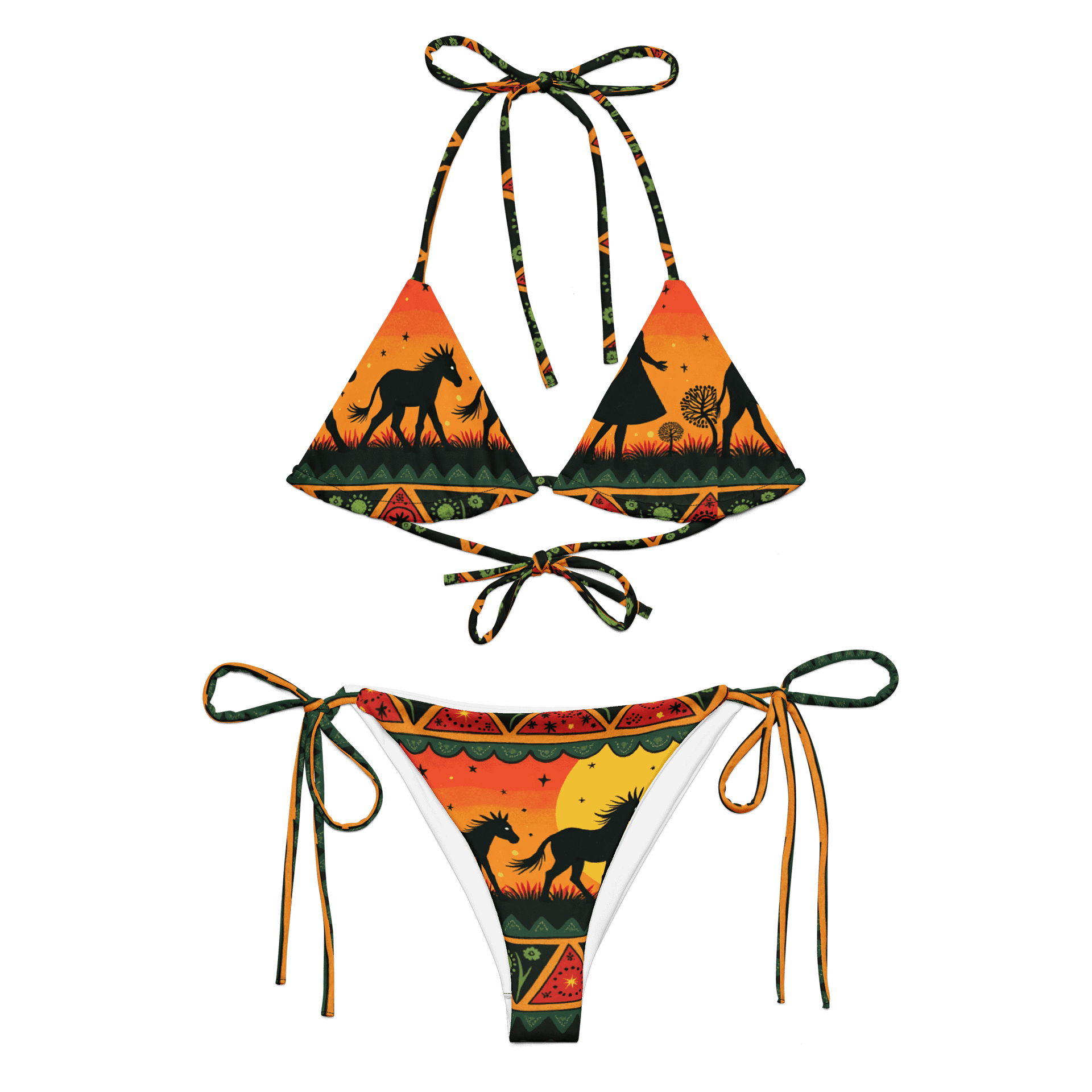 Retro Safari Sunset All-Over Print Bikini Set product image (6)