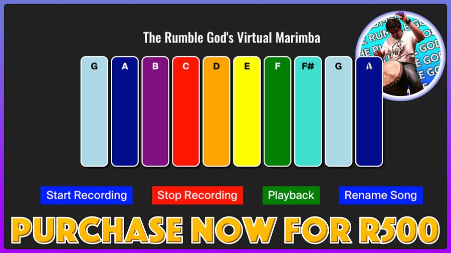 Color-coded Virtual Marimba HTML Code for your website product image (1)