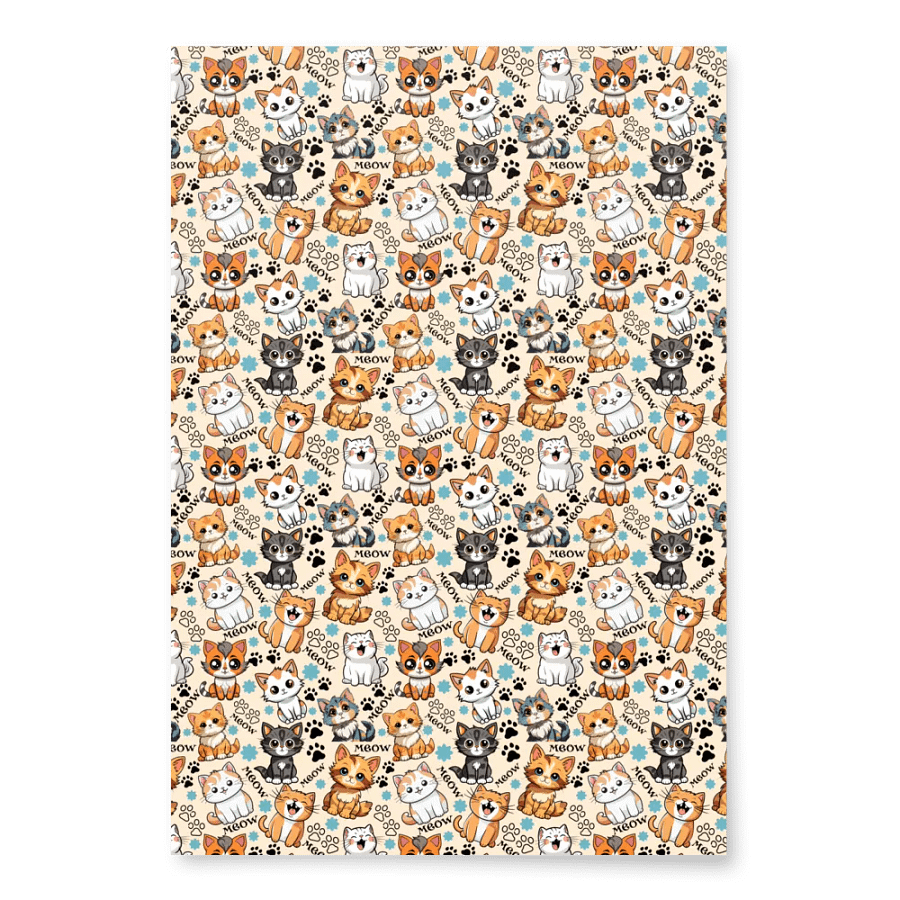 Meow Magic Wrapping Paper - Papaya Whip product image (1)