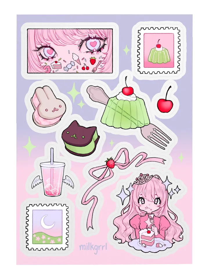 princess of sugar // sticker sheet product image (2)