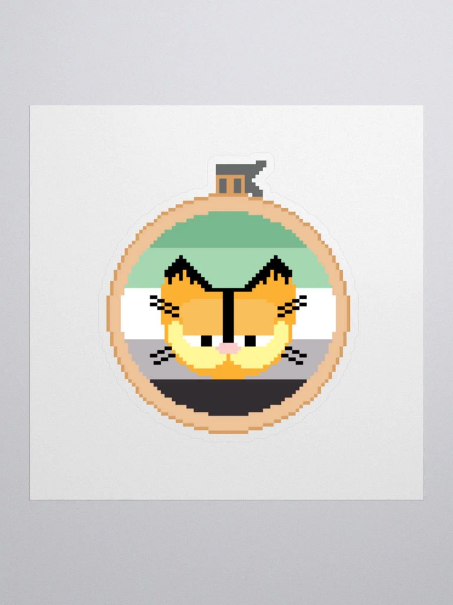 Garfield cross stitch sticker (aromantic) product image (1)