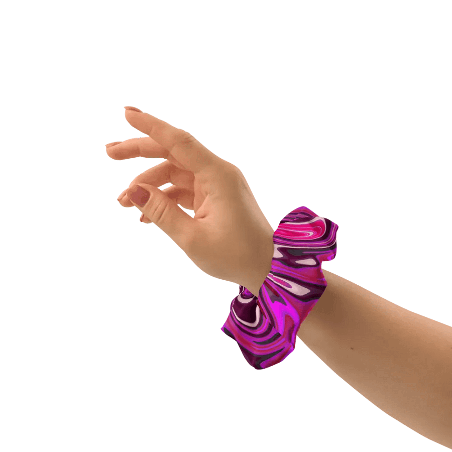 Scrunchie - Pink and Purple Digital Fluid Art product image (3)
