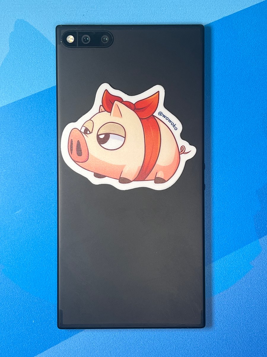 WoWoKo x Potato Fighters - Ribbon Pig - Sticker product image (2)