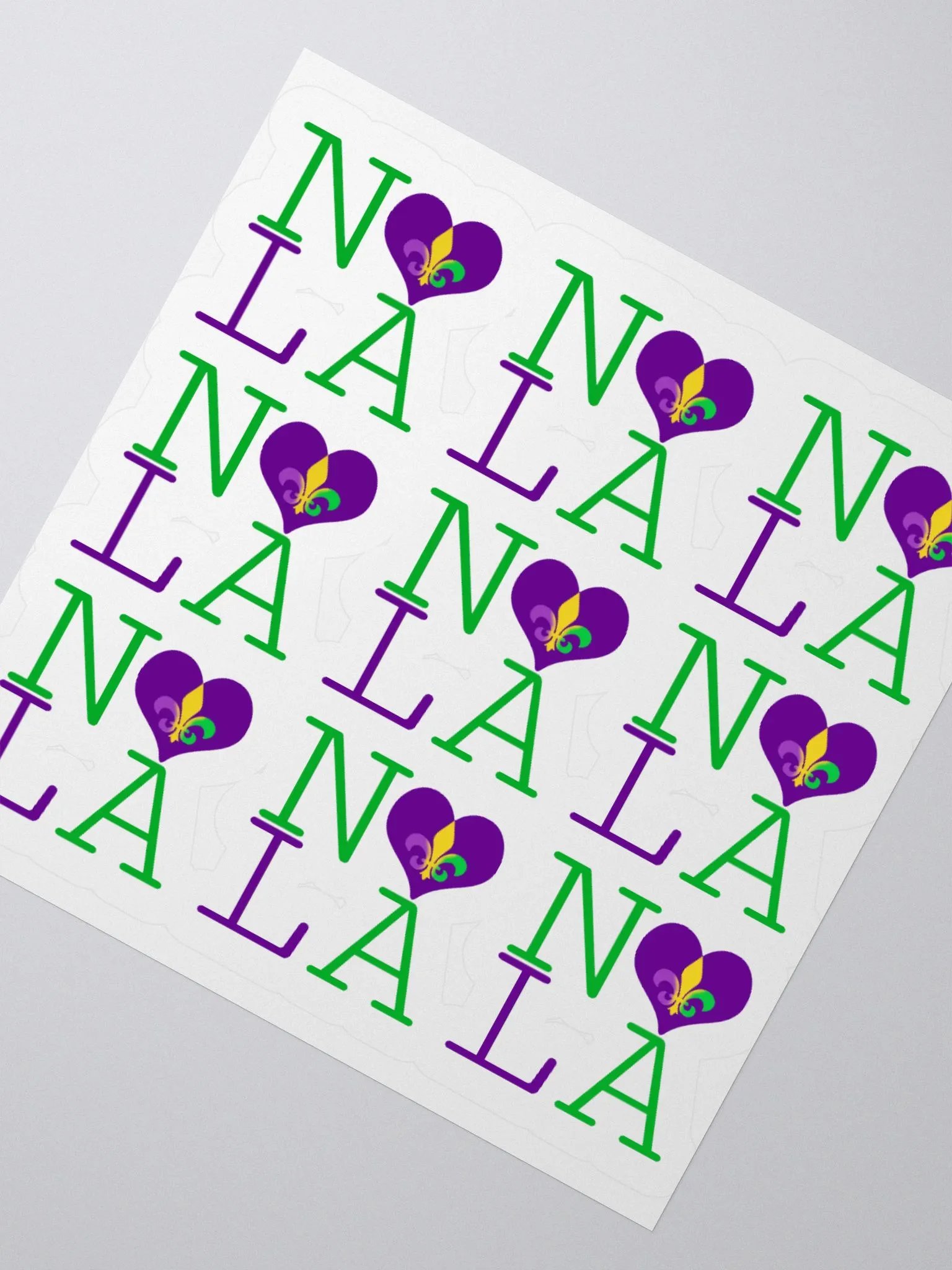 I LOVE NOLA **LEGACY STICKER** (MARDI GRAS) product image (2)