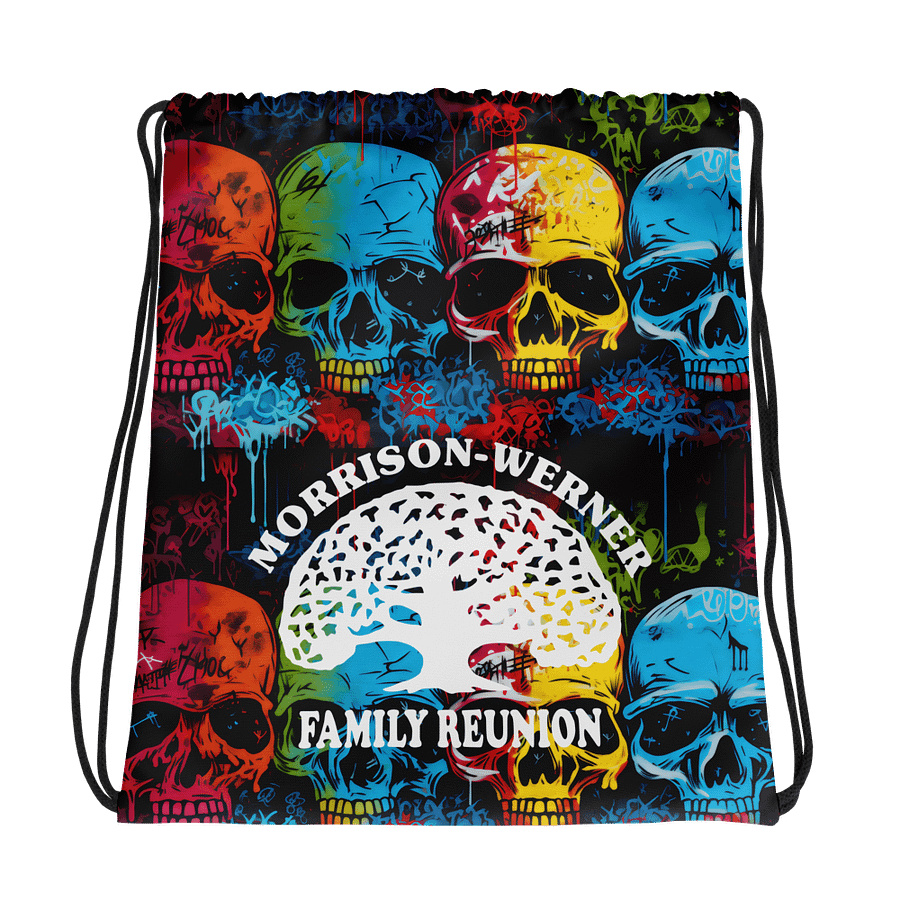 "Graffiti Skulls" Drawstring Bag product image (1)