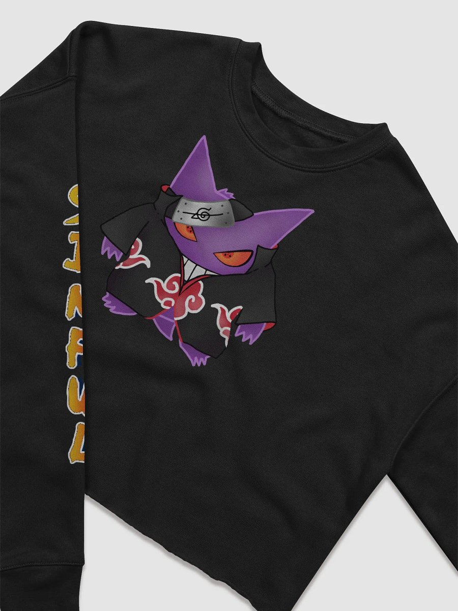 Gengar X Itachi Bella+Canvas Woman's Fleece Crop sweatshirt product image (3)