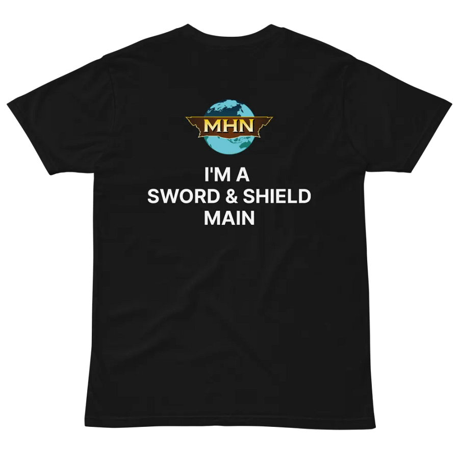 I'm A Sword And Shield Main MHN Emblem Unisex T-Shirt Black/Grey/Navy product image (10)