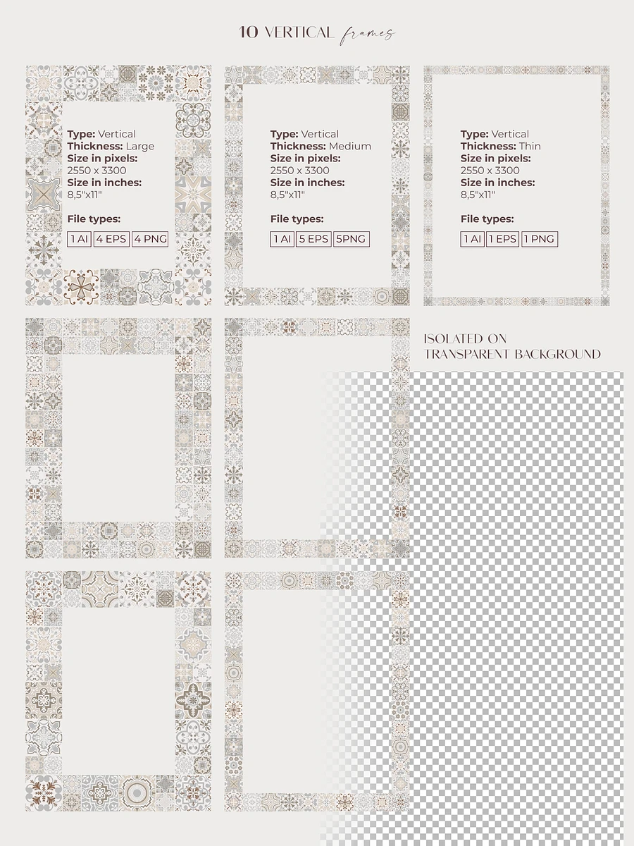 Spanish Charm - Mediterranean Vector Tiles Collection product image (8)