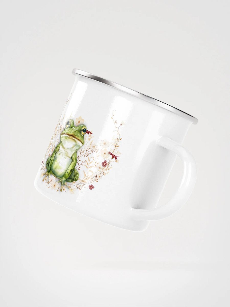 Whimsical FROG Enamel Mug - Emaille Tasse für Froschfans und Prinzessinnen product image (4)