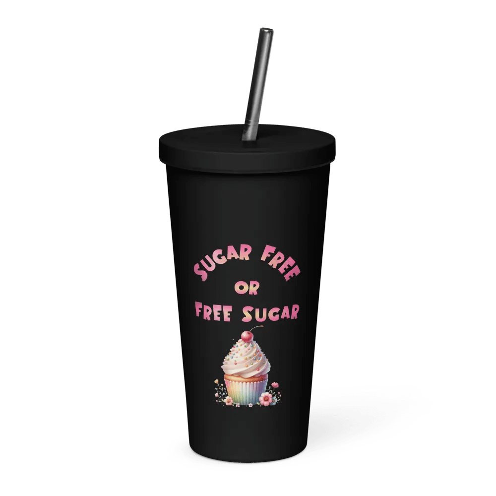 Sugar/Sugar Free Insulated Tumbler with straw product image (1)