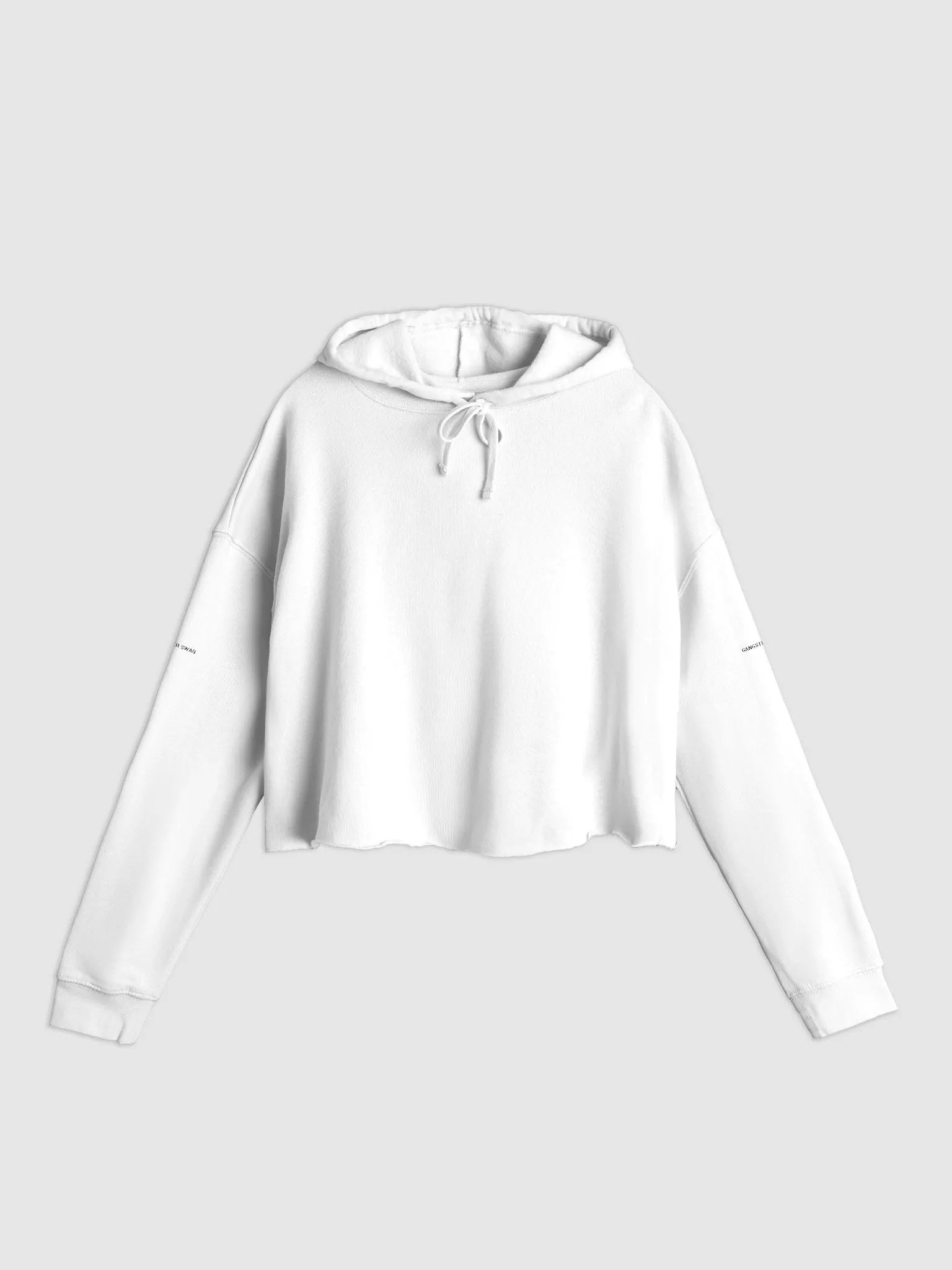 GANGSTER SWAQ LIGHTWEIGHT CROPPED HOODIE (WHITE) product image (1)