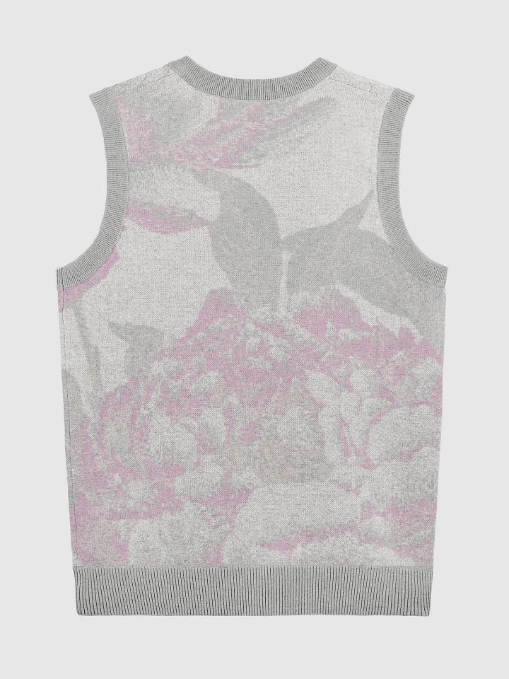 Floral Bliss Coral II Knitted V-Neck Vest product image (8)
