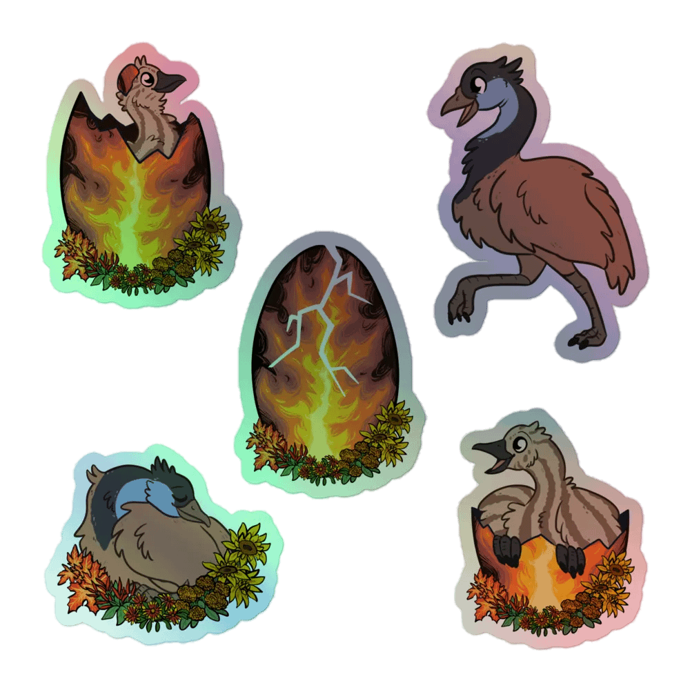 RAWR Ember Holographic Stickers product image (1)